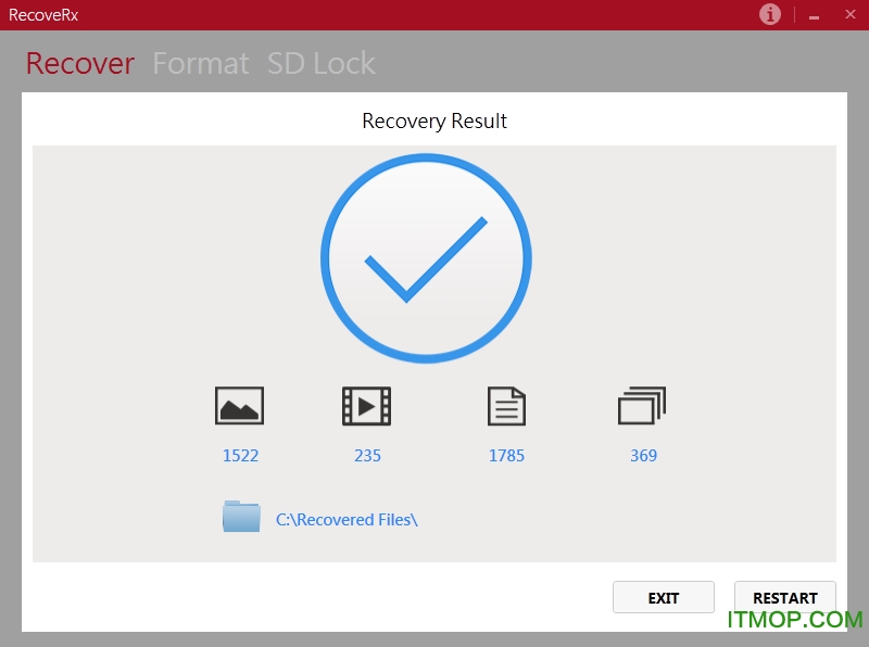 RecoveRx内存卡修复兼数据恢复工具 v3.4.2 绿色汉化版 0