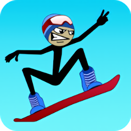 ˼޻ѩ(Stickman Snowboarder)