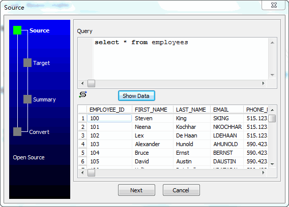 Oracle Query To MySQL Table - ѯ