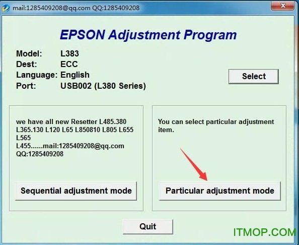 Epson爱普生l485l385l383l380清零软件v10 官方版 7654