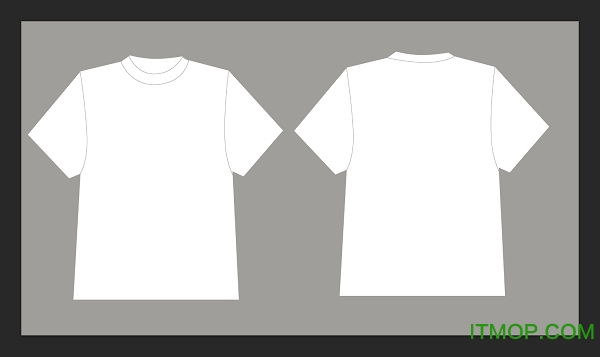 空白t恤设计模板图下载-空白t恤模板正反面图片下载