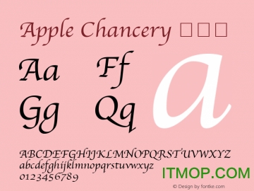 apple chancery字体 免费版