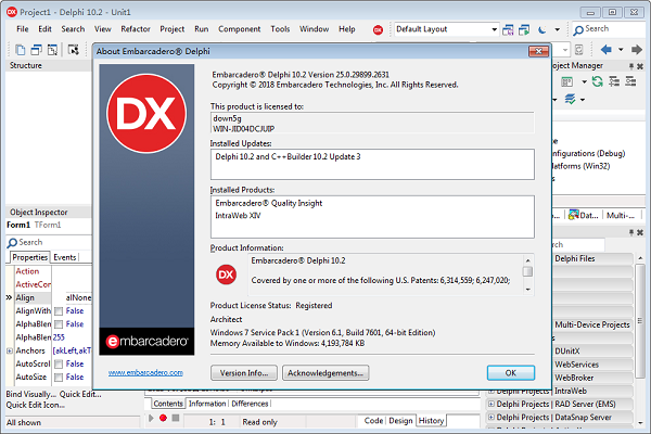 embarcadero delphi 10.2.3 v14.4 ٷ 0
