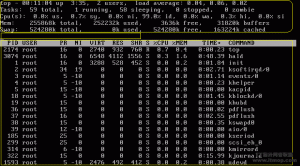 linux CentOS中用top命令的参数说明