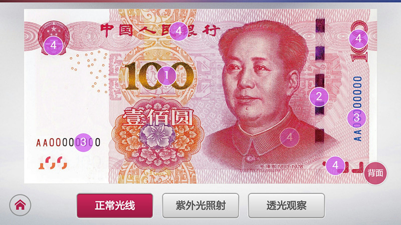 钞票的凹印图案