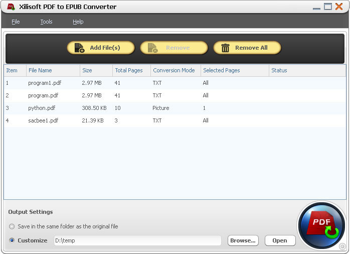 xilisoft pdf to epub converter