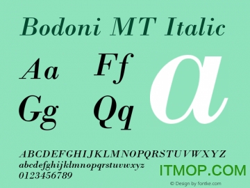 bodoni mt