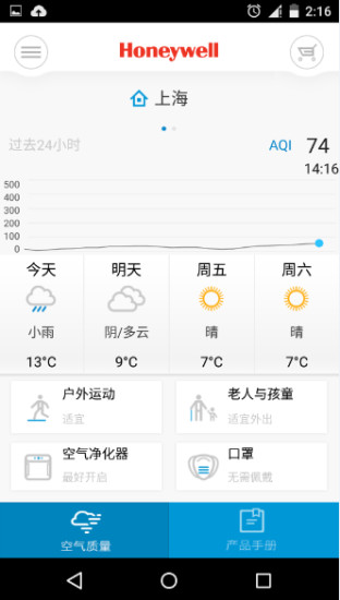 霍尼韦尔空气净化器app