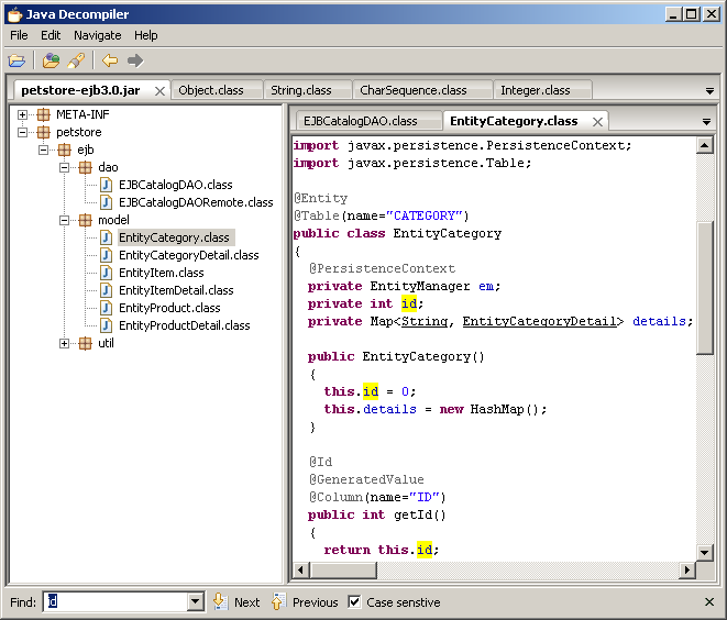 Java Decompiler(JD-GUI빤) v1.6.6 ° 0