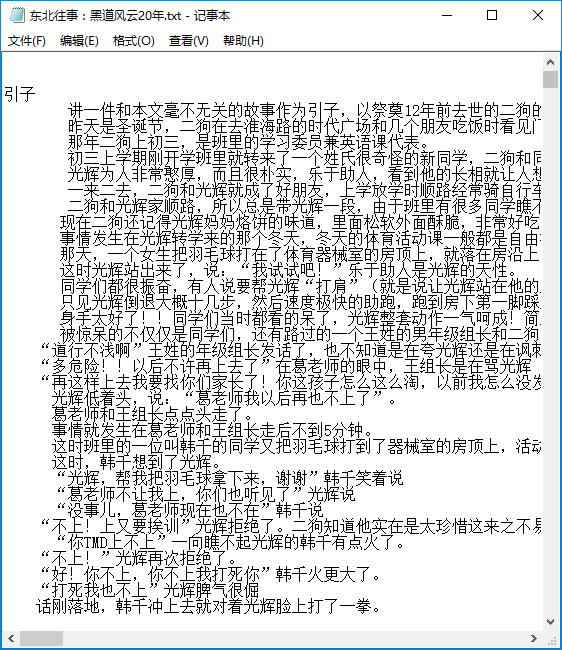 东北往事txt全集 东北往事txt全集