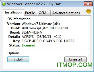 Windows Loader (win7/windows 2008) v2.2.2 ɫ0