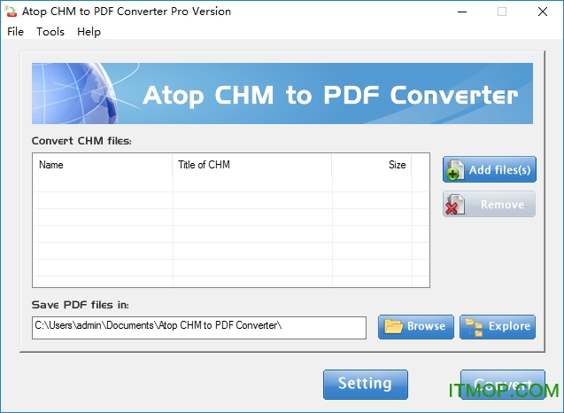 Atop CHM to PDF Converter(CHMתPDF) v2.1 Ӣƽ 0