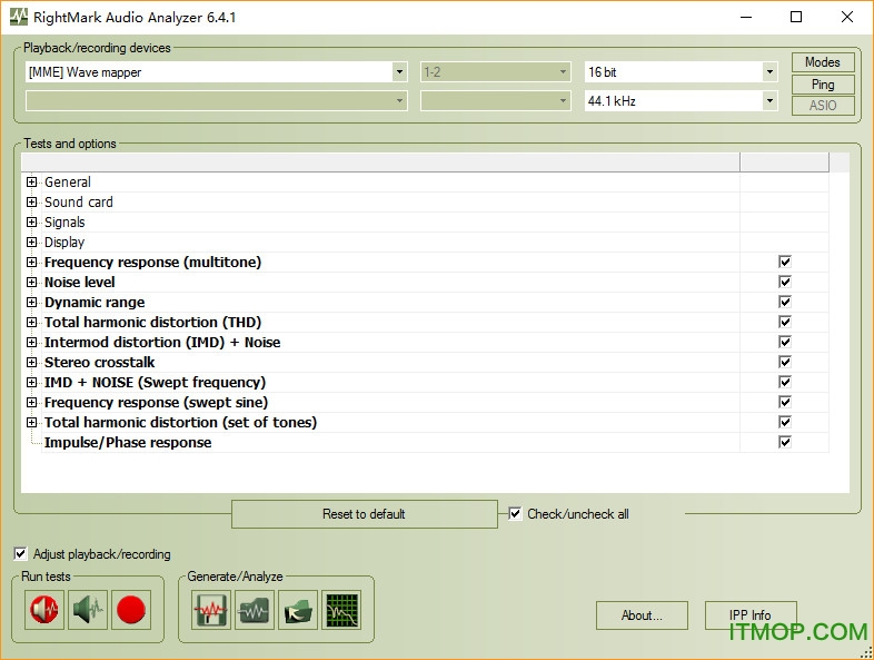 RightMark Audio Analyzer() v6.4.1 ɫ 0