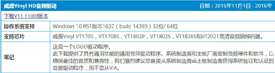 威盛via声卡驱动