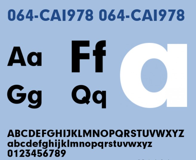 064 cai978字体
