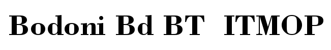 bodoni bd bt