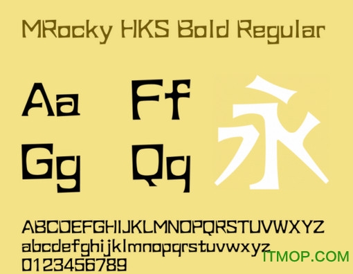 ɼ{ʯӡw(MRocky HKS Bold)