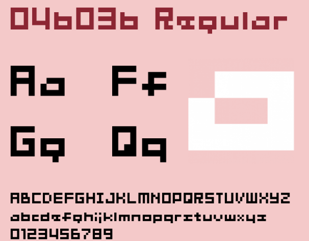 04b03b字体 04b03b字体