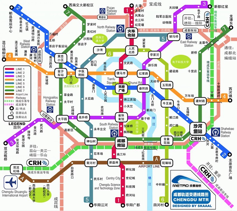 成都地铁线路图 成都地铁线路图