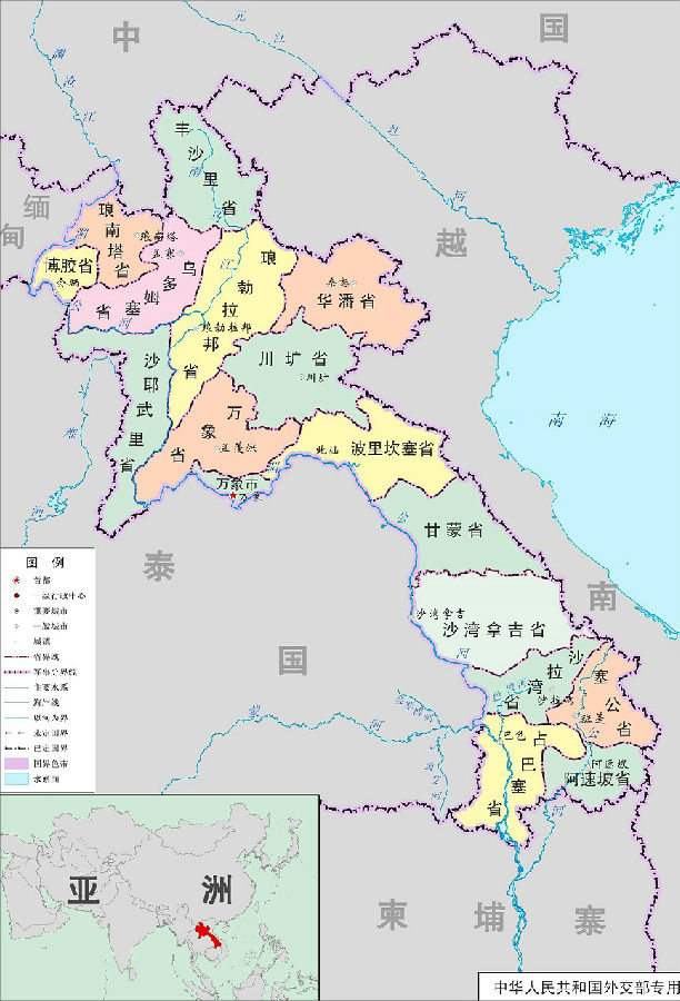 老挝地图 老挝地图