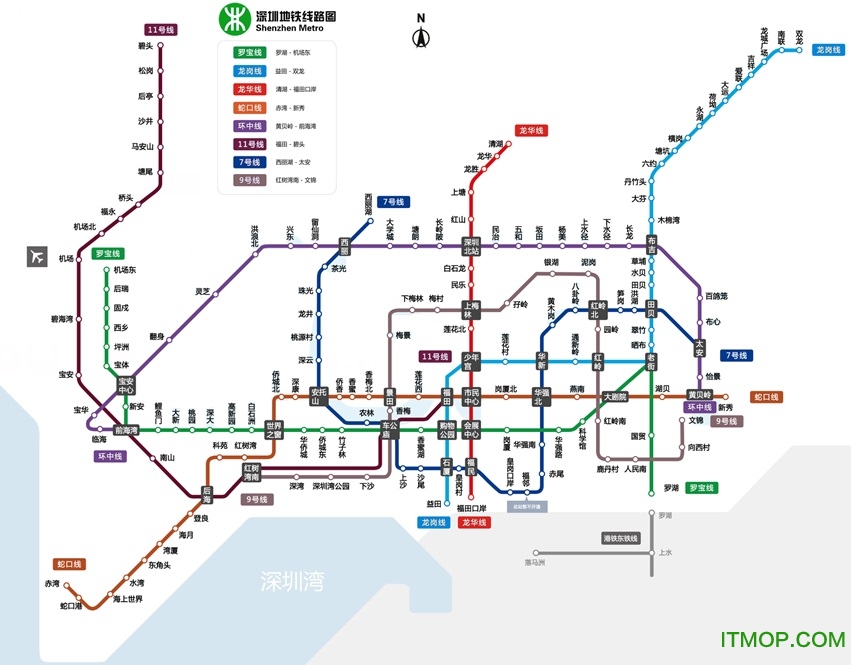 深圳地铁线路图高清版 最新版 0