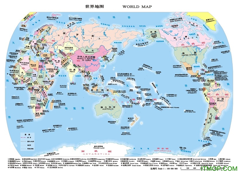 全球地图高清版大图