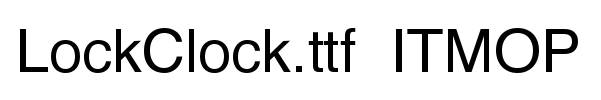 LockClock.ttf