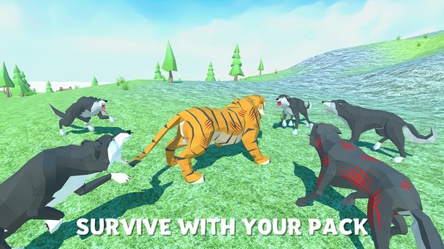 vsϻģMΑ(Wolf vs Tiger Simulator: Wild Animals 3D) v1.12 ׿ 1