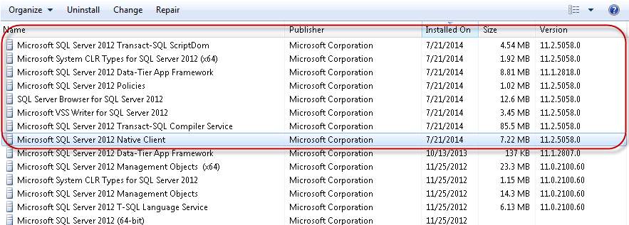 sql server 2012 sp2 sql server 2012 sp2