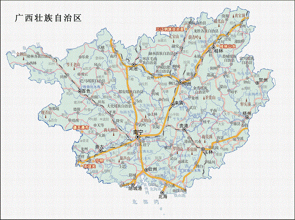2020年广西交通地图图片