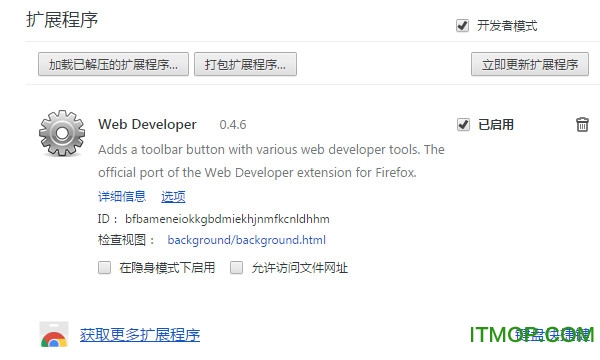 web developer chrome