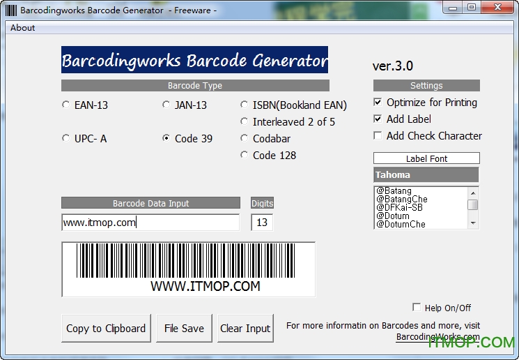 Barcodingworks Barcode Generator