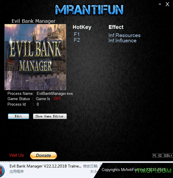 ао޸(Evil Bank Manager) v2018.12.22 MrAntiFun 0