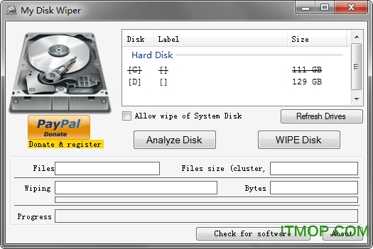 My Disk Wiper(Ӳ̳׸ʽ) v1.10 Ѱ 0