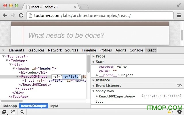 React Developer Tools v2.5.2 ° 0