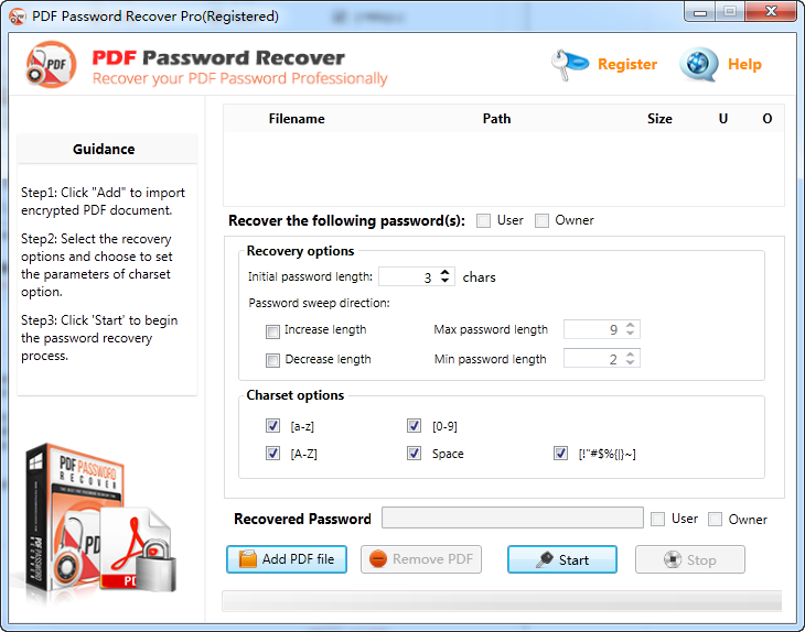 PDF Password Recovery Pro破解版 PDF Password Recovery Pro破解版