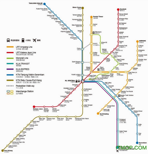 吉隆坡地铁图中文版