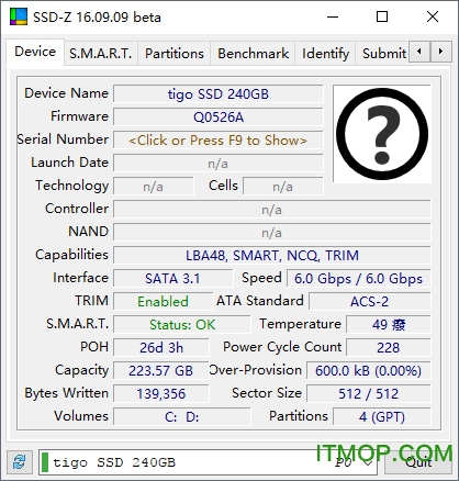 SSD-ZרҵĹ̬Ӳ̼⹤ v16.09.09b ٷɫ 0