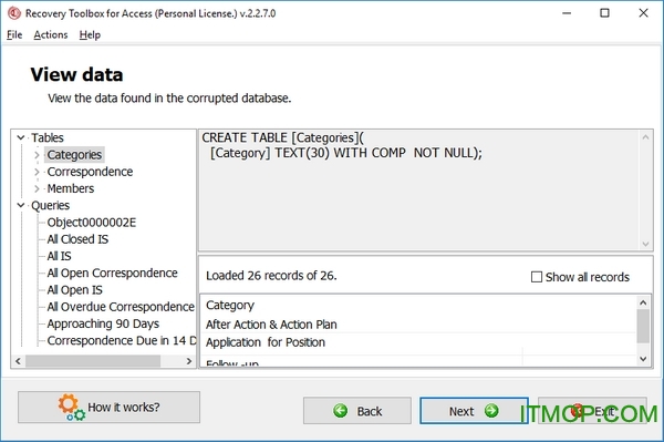 Recovery Toolbox for Access