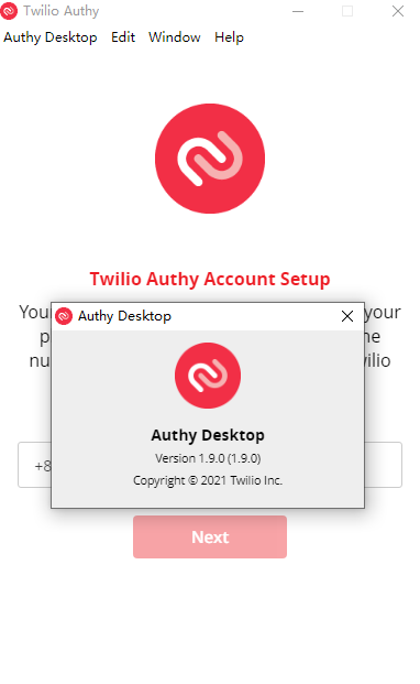 authy desktop setup v1.9.0 ٷ° 0