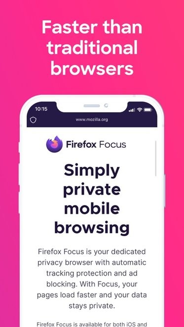 Firefox Focus˽iOS v109.0 iPhone 1