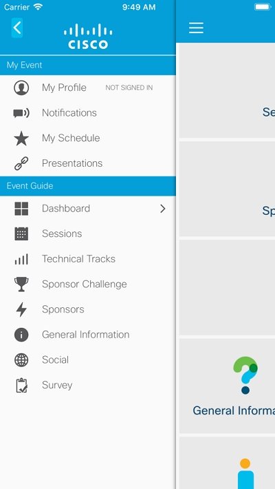 Cisco Events app