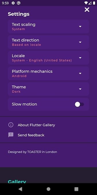 Flutter Gallery v2.9.2 ׿1