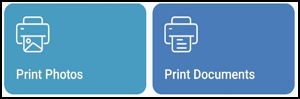 HP Smart 应用程序中的打印磁贴
