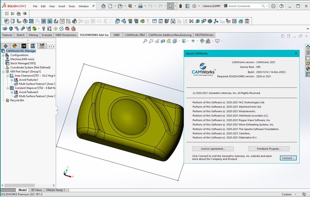 CAMWorks for SolidWorks M(fi) 0