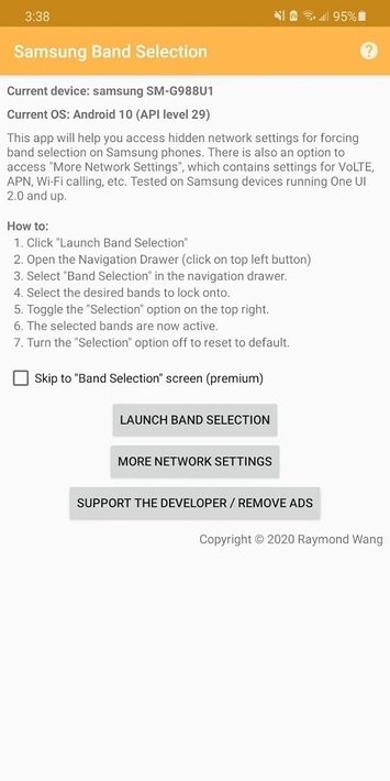 Samsung Band Selection v1.4.0 ׿ 1