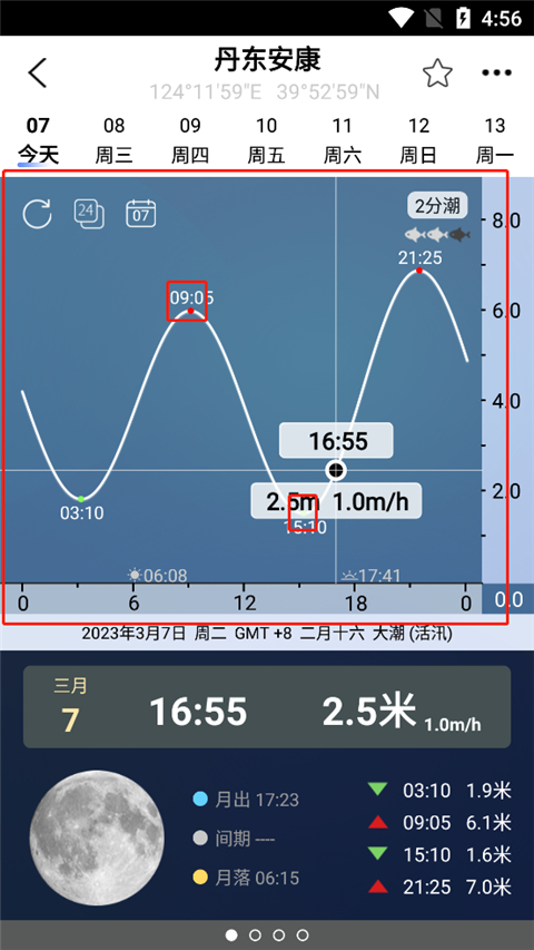 全球潮汐app看退潮说明