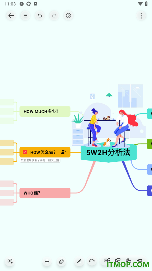 寻简思维导图手机版设置在主题框中添加待办并进行打勾的方法