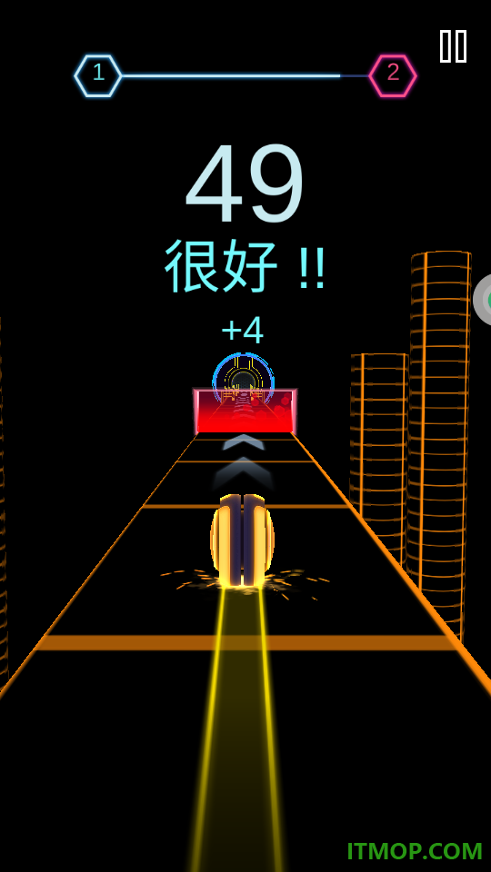 彩色球跳塔游戏