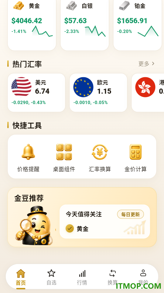 汇率换算黄金实时行情最新版